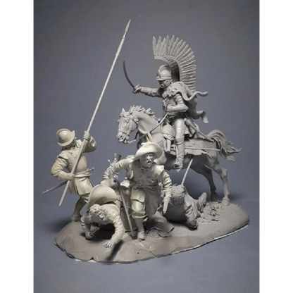 1/32 54mm Resin Model Kit Napoleonic Wars Polish Hussar & Pikemen Unpainted - Model-Fan-Store