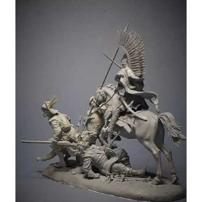 1/32 54mm Resin Model Kit Napoleonic Wars Polish Hussar & Pikemen Unpainted - Model-Fan-Store