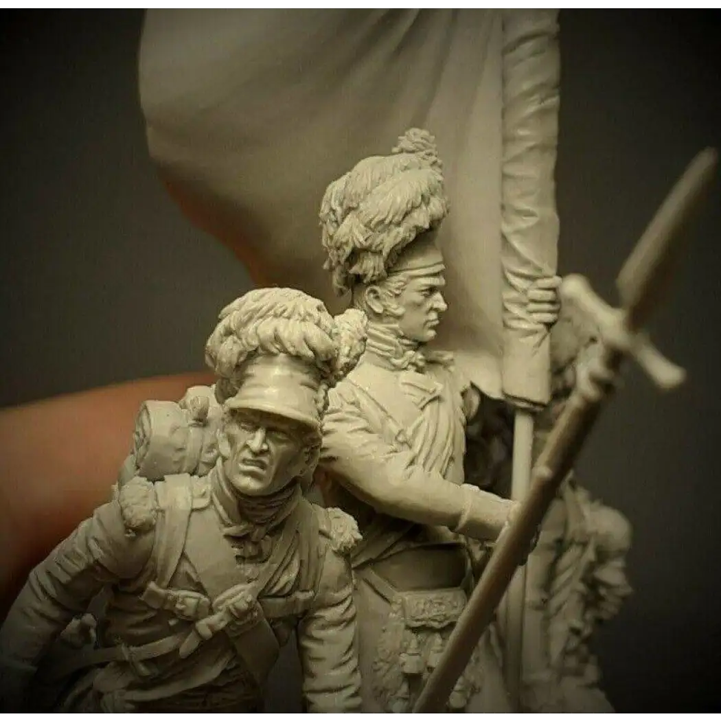 1/32 54mm Resin Model Kit Sergeants Royal Highlanders Napoleonic Wars Unpainted - Model-Fan-Store