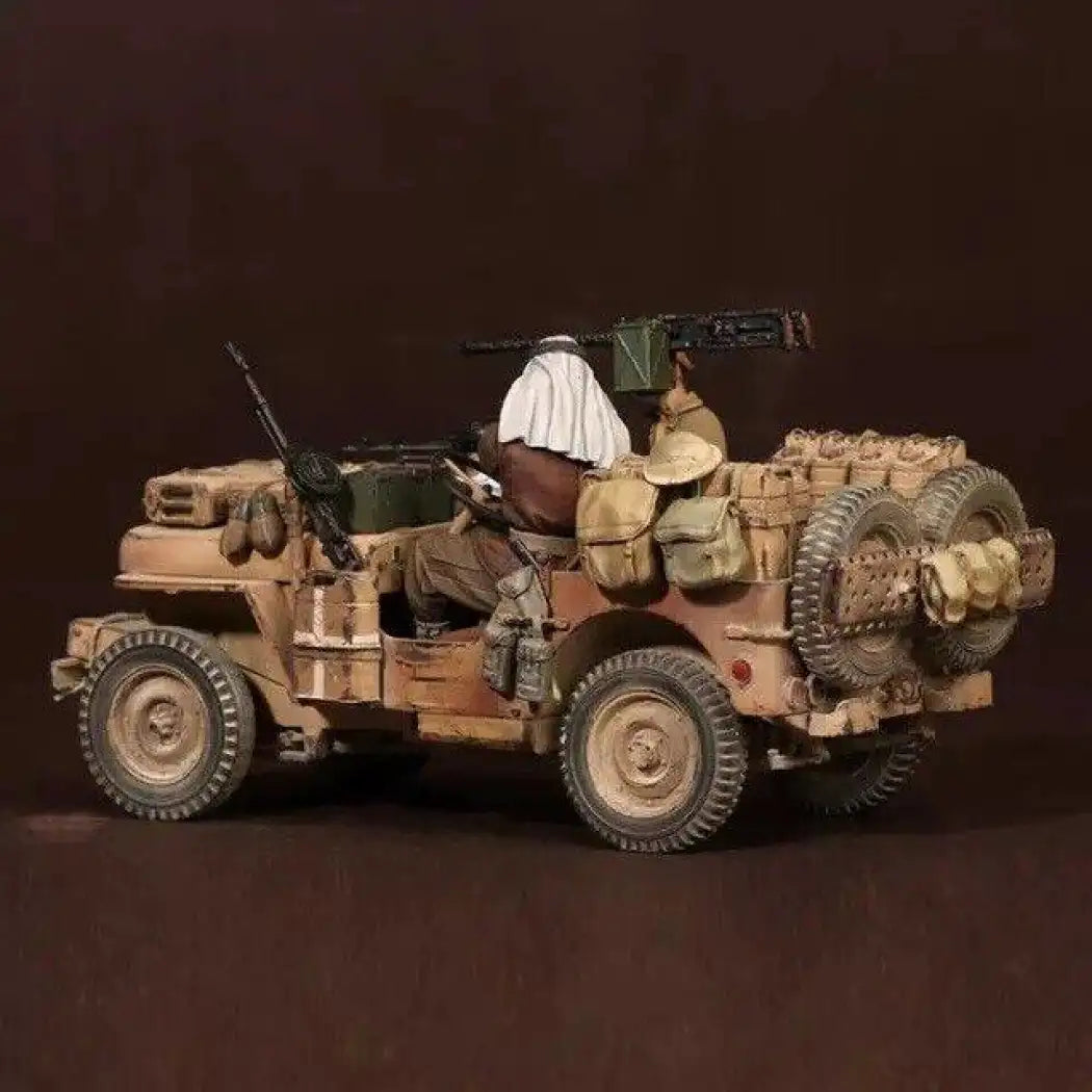 1/35 2pcs Resin Model Kit British Soldiers Desert Patrol no car WW2 Unpainted - Model-Fan-Store