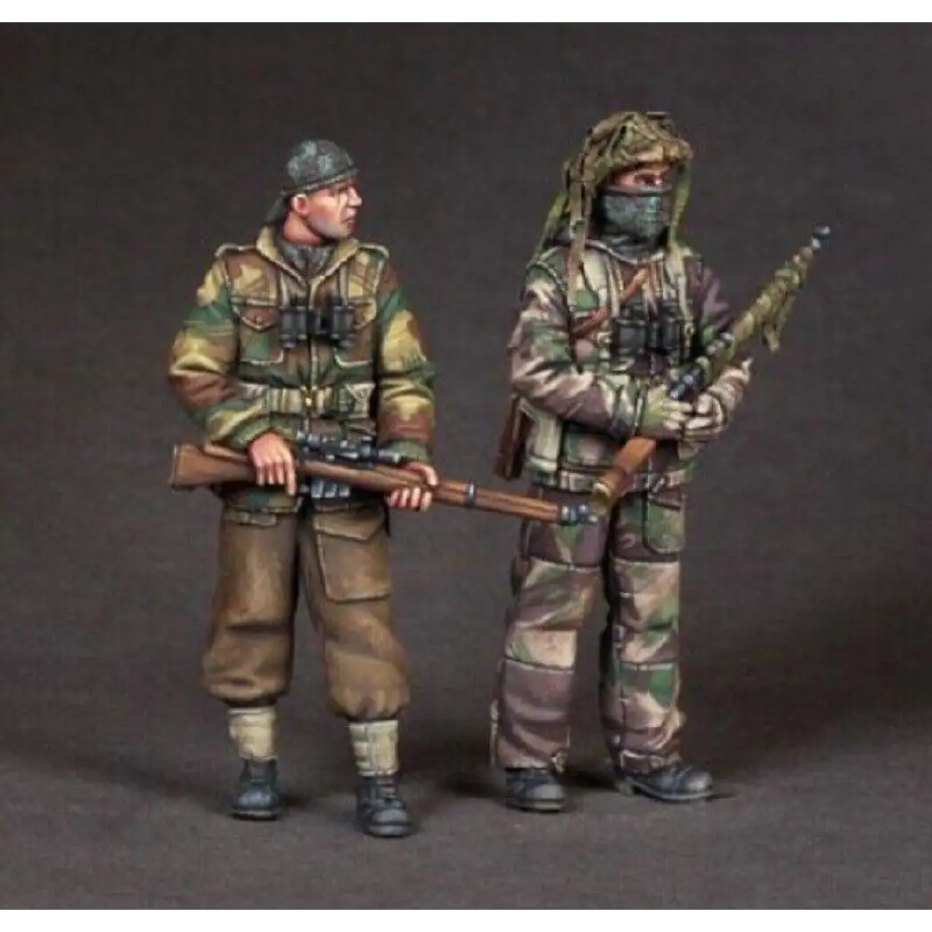 1/35 2pcs Resin Model Kit British Soldiers Snipers WW2 Unpainted - Model-Fan-Store