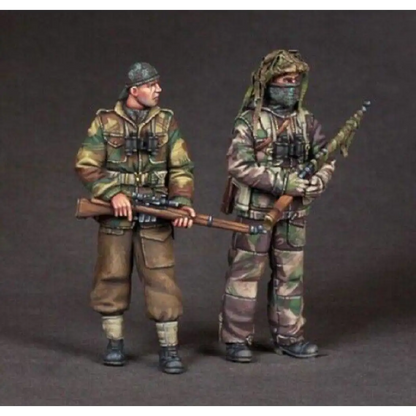 1/35 2pcs Resin Model Kit British Soldiers Snipers WW2 Unpainted - Model-Fan-Store