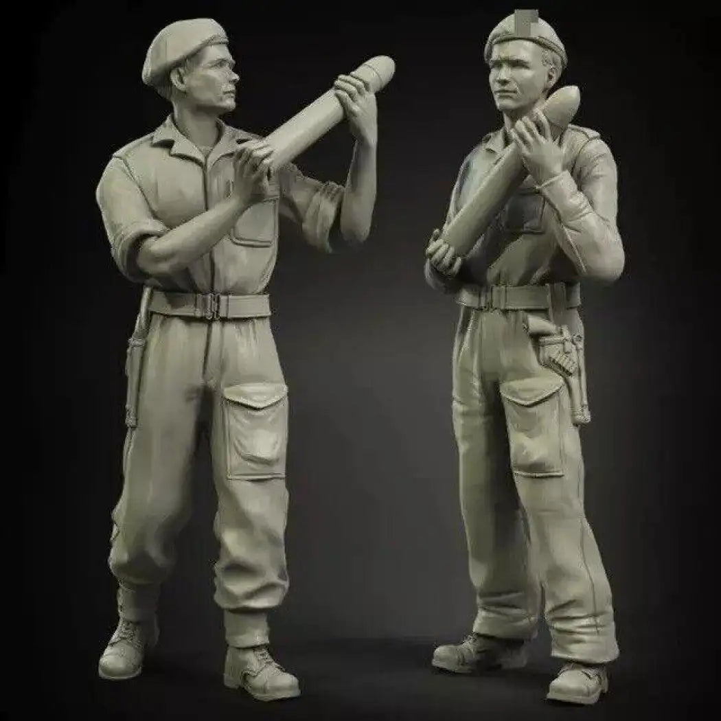 1/35 2pcs Resin Model Kit British Soldiers Tank Crew Artillery WW2 Unpainted - Model-Fan-Store