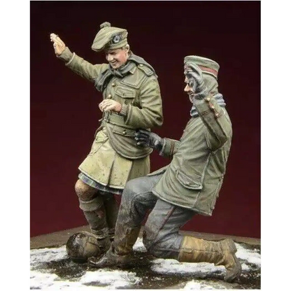 1/35 2pcs Resin Model Kit German & British Soldiers Play Football WW1 Unpainted - Model-Fan-Store