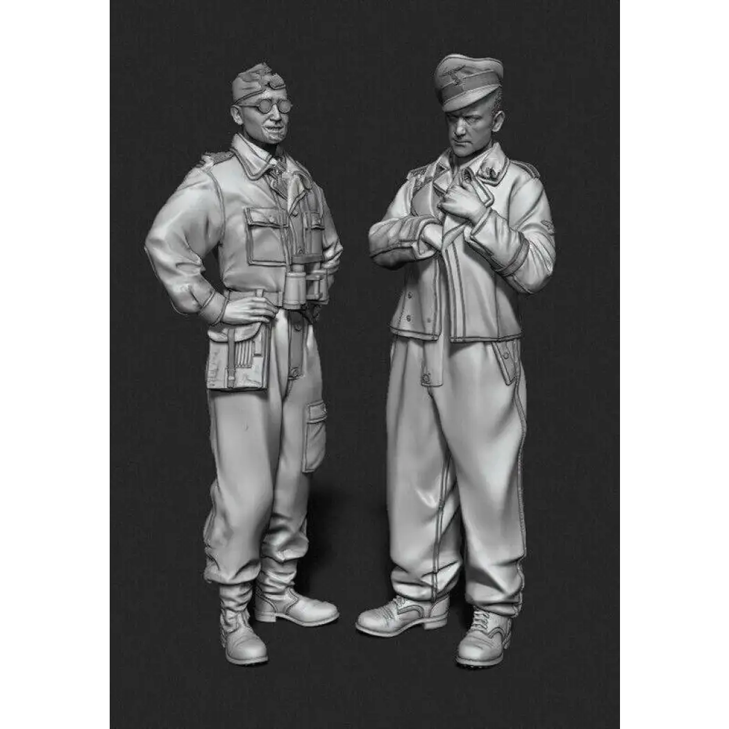 1/35 2pcs Resin Model Kit German Officers Soldiers WW2 Unpainted - Model-Fan-Store
