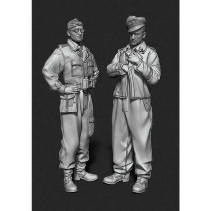 1/35 2pcs Resin Model Kit German Officers Soldiers WW2 Unpainted - Model-Fan-Store