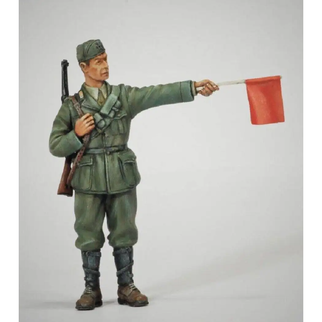 1/35 2pcs Resin Model Kit German Soldier & Italian Soldier Checkpoint WW2 Unpainted - Model-Fan-Store