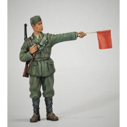 1/35 2pcs Resin Model Kit German Soldier & Italian Soldier Checkpoint WW2 Unpainted - Model-Fan-Store