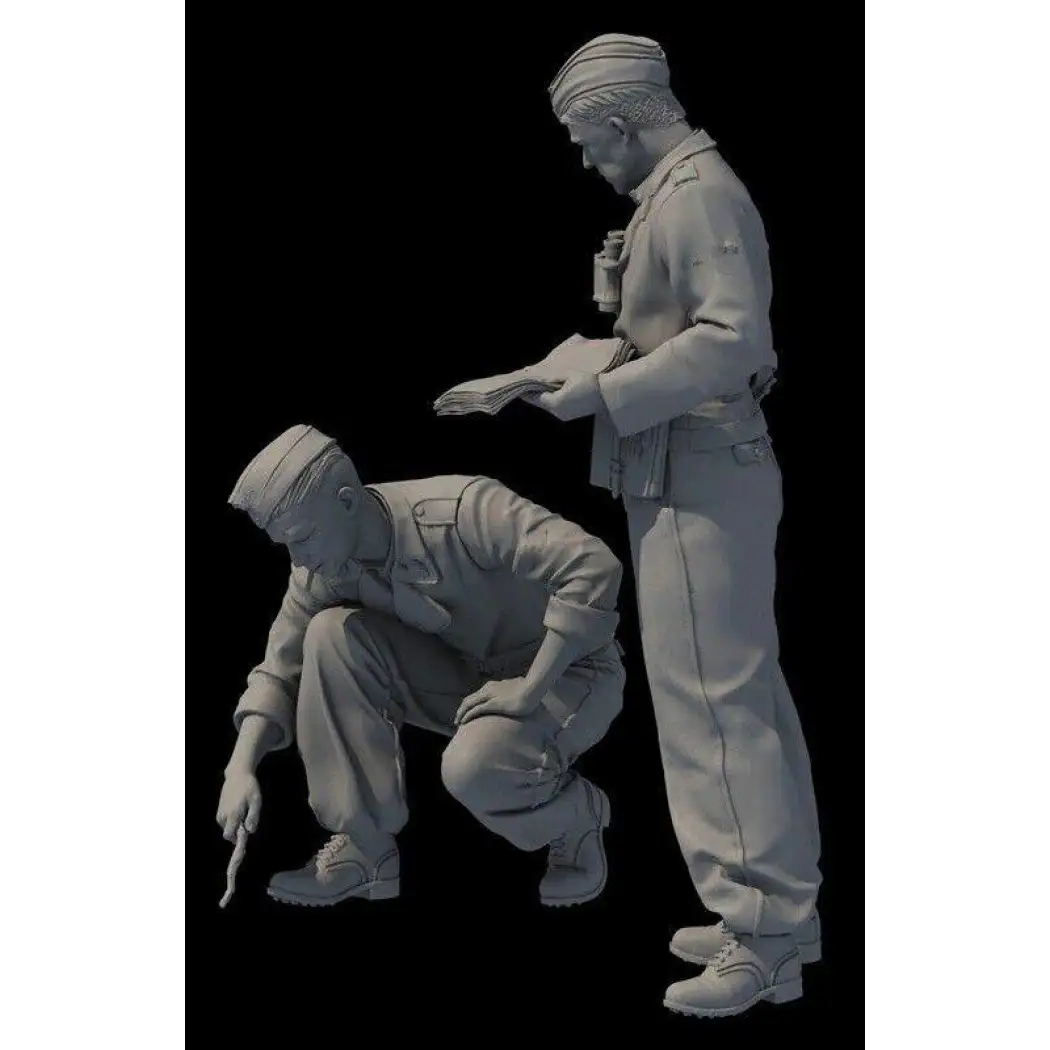 1/35 2pcs Resin Model Kit German Soldier Tank Crew WW2 Unpainted - Model-Fan-Store