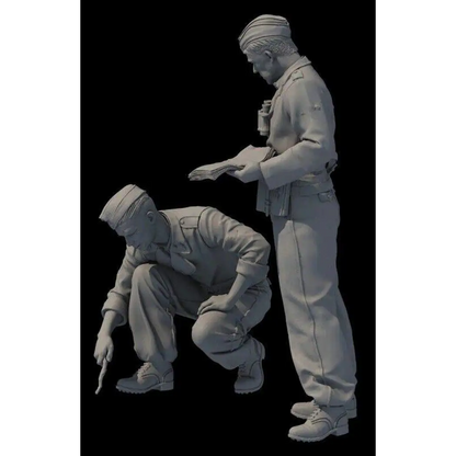 1/35 2pcs Resin Model Kit German Soldier Tank Crew WW2 Unpainted - Model-Fan-Store