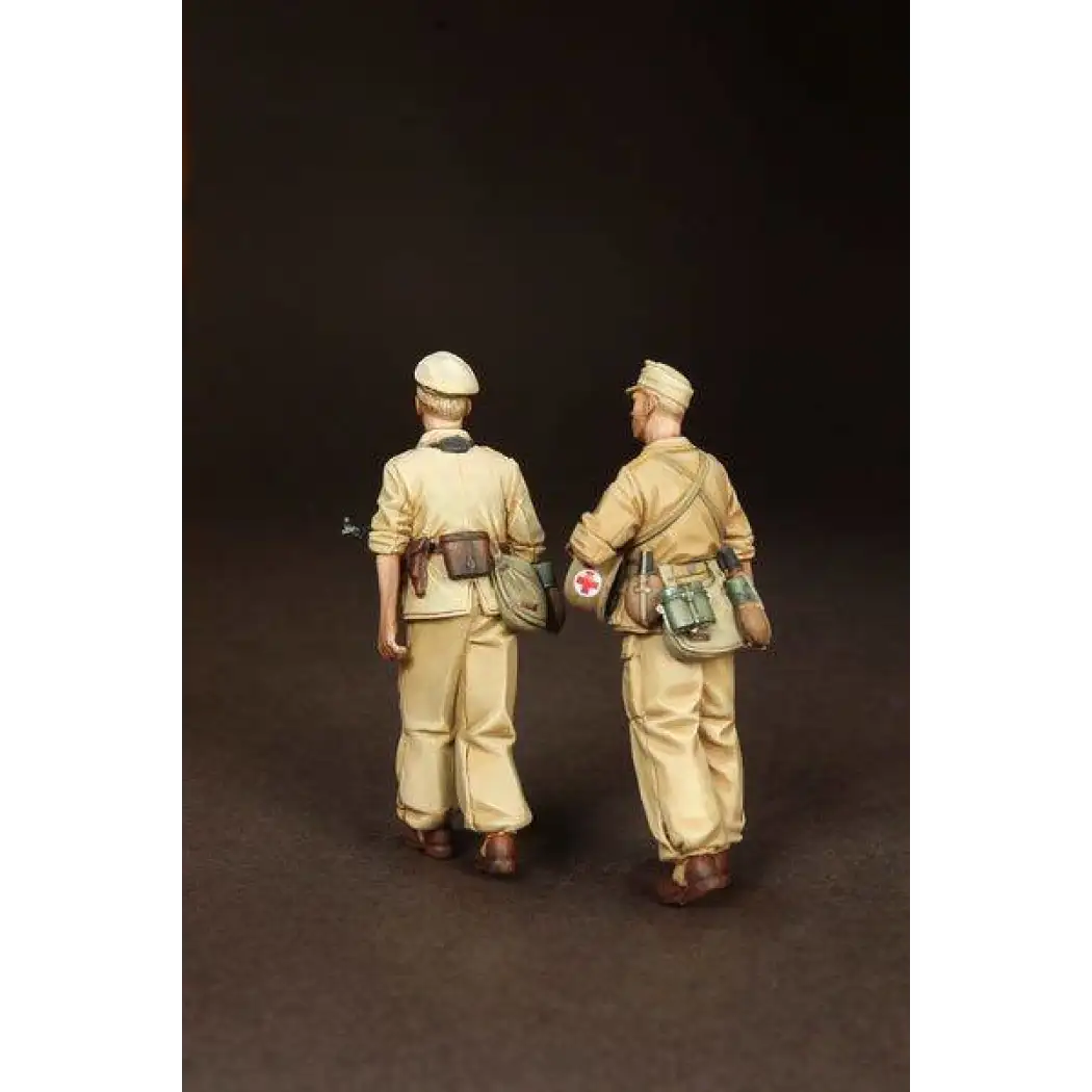 1/35 2pcs Resin Model Kit German Soldiers Infantry Africa WW2 Unpainted - Model-Fan-Store