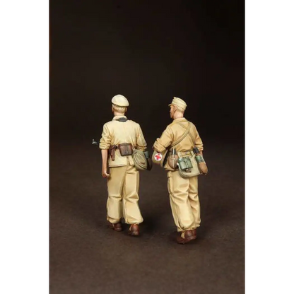 1/35 2pcs Resin Model Kit German Soldiers Infantry Africa WW2 Unpainted - Model-Fan-Store