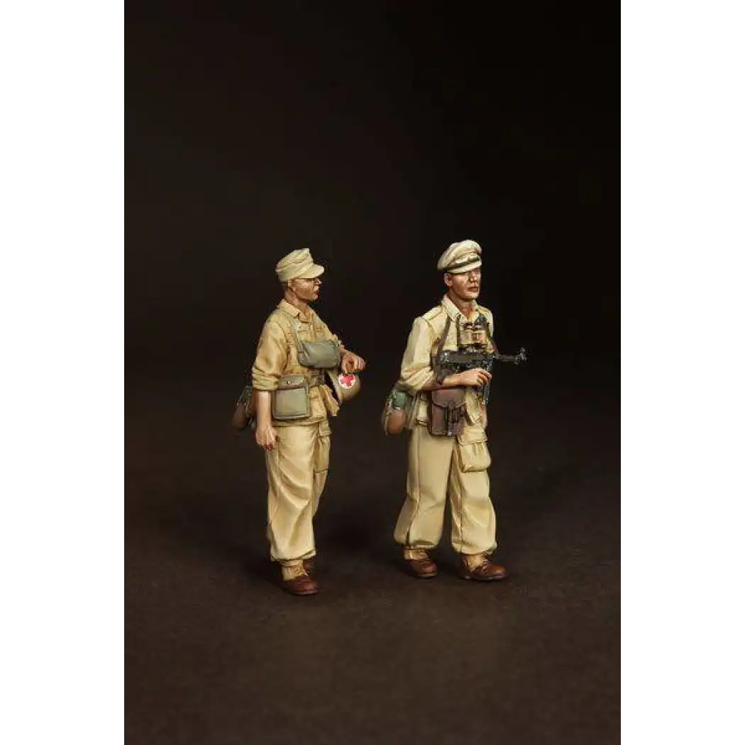 1/35 2pcs Resin Model Kit German Soldiers Infantry Africa WW2 Unpainted - Model-Fan-Store