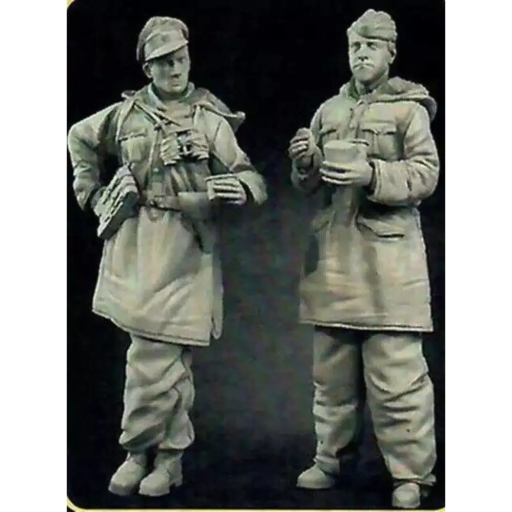 1/35 2pcs Resin Model Kit German Soldiers Infantry Are Eating Rest WW2 Unpainted - Model-Fan-Store