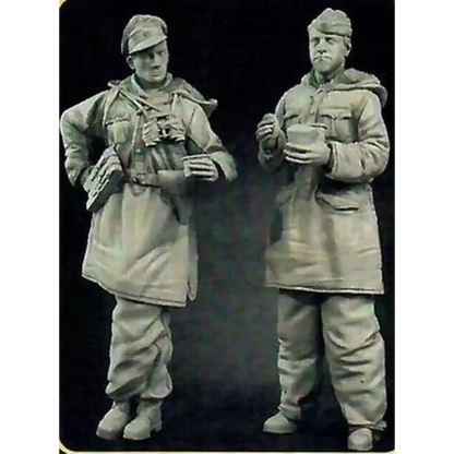 1/35 2pcs Resin Model Kit German Soldiers Infantry Are Eating Rest WW2 Unpainted - Model-Fan-Store