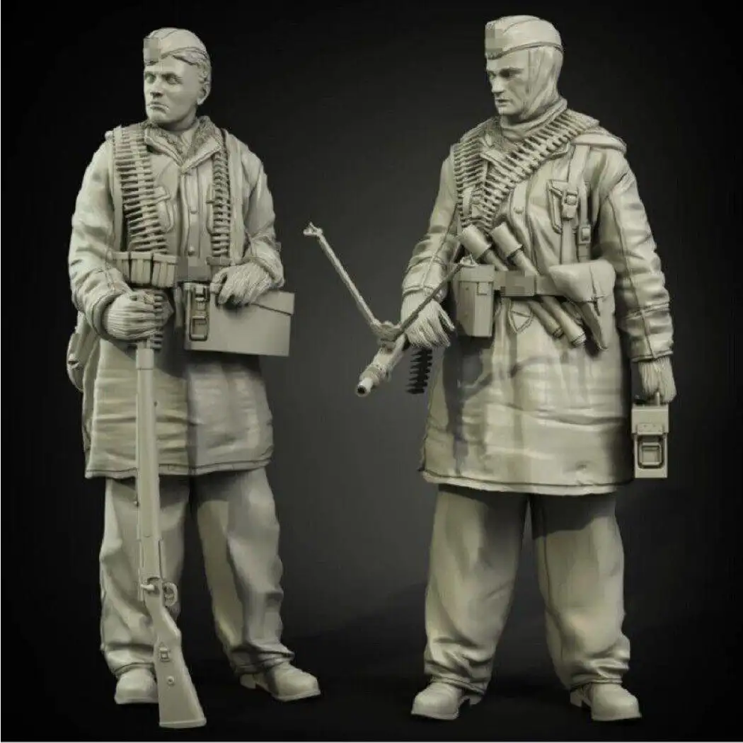 1/35 2pcs Resin Model Kit German Soldiers Infantry WW2 Unpainted - Model-Fan-Store