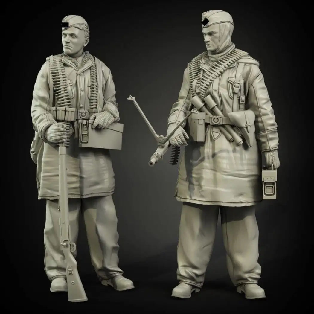 1/35 2pcs Resin Model Kit German Soldiers Infantry WW2 Unpainted - Model-Fan-Store