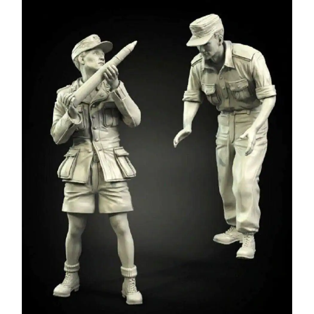 1/35 2pcs Resin Model Kit German Soldiers Tank Crew Artillery WW2 Unpainted - Model-Fan-Store