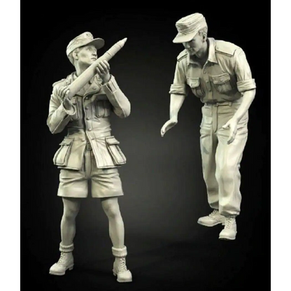 1/35 2pcs Resin Model Kit German Soldiers Tank Crew Artillery WW2 Unpainted - Model-Fan-Store