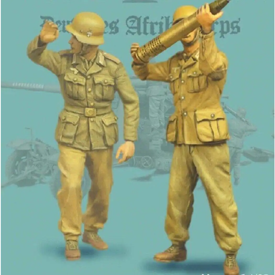 1/35 2pcs Resin Model Kit German Soldiers Tank Crew Artillery WW2 Unpainted - Model-Fan-Store