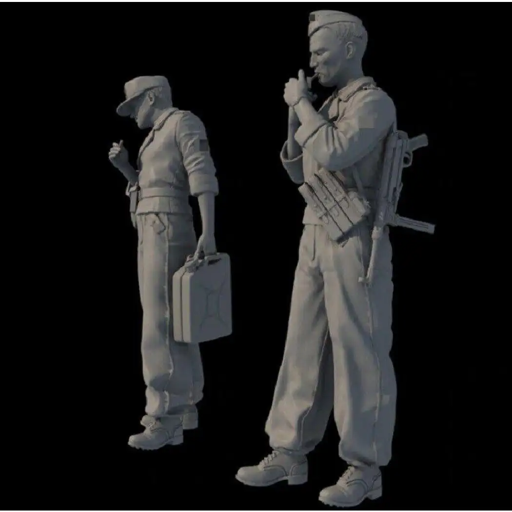 1/35 2pcs Resin Model Kit German Soldiers Tank Crew WW2 Unpainted - Model-Fan-Store