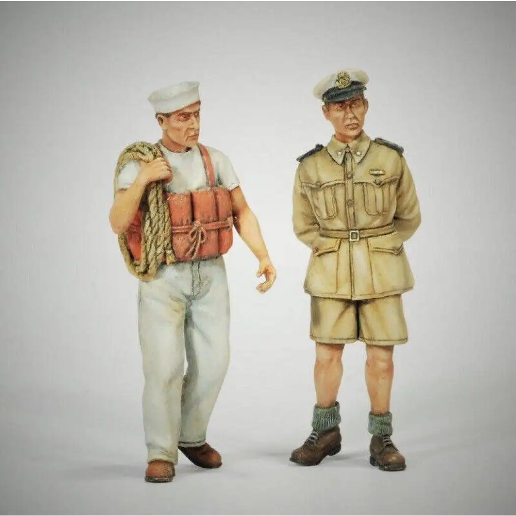 1/35 2pcs Resin Model Kit Italian Naval Officer and Sailor WW2 Unpainted - Model-Fan-Store