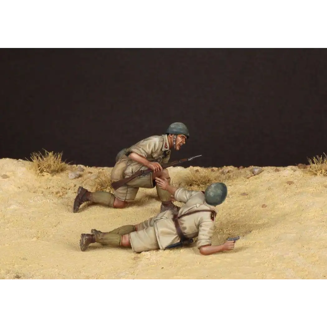 1/35 2pcs Resin Model Kit Italian Soldiers Infantry Defensive WW2 Unpainted - Model-Fan-Store