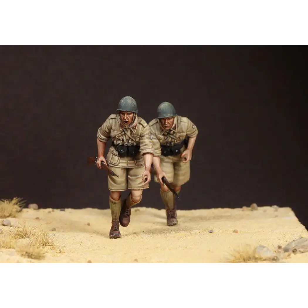 1/35 2pcs Resin Model Kit Italian Soldiers Infantry Defensive WW2 Unpainted - Model-Fan-Store