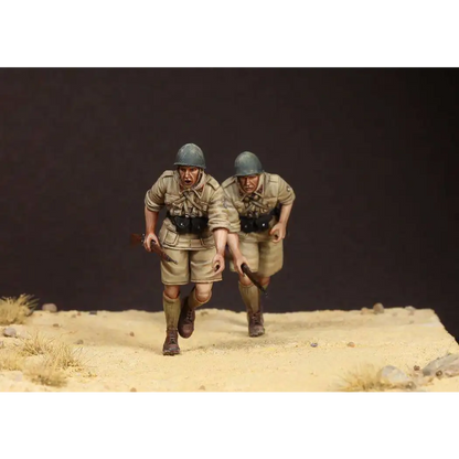 1/35 2pcs Resin Model Kit Italian Soldiers Infantry Defensive WW2 Unpainted - Model-Fan-Store