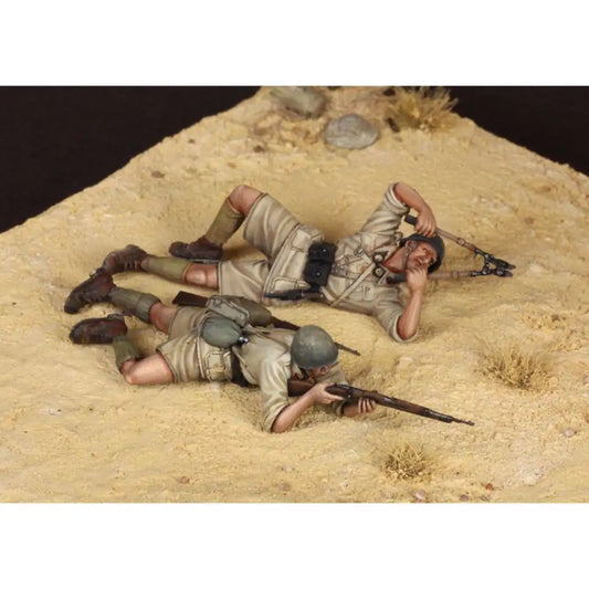 1/35 2pcs Resin Model Kit Italian Soldiers Infantry Defensive WW2 Unpainted - Model-Fan-Store