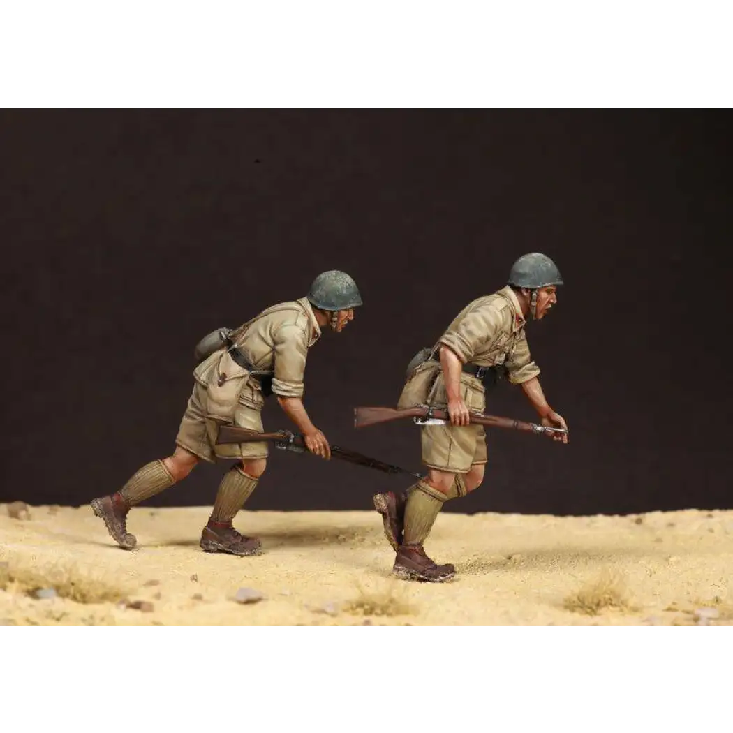 1/35 2pcs Resin Model Kit Italian Soldiers Infantry Defensive WW2 Unpainted - Model-Fan-Store