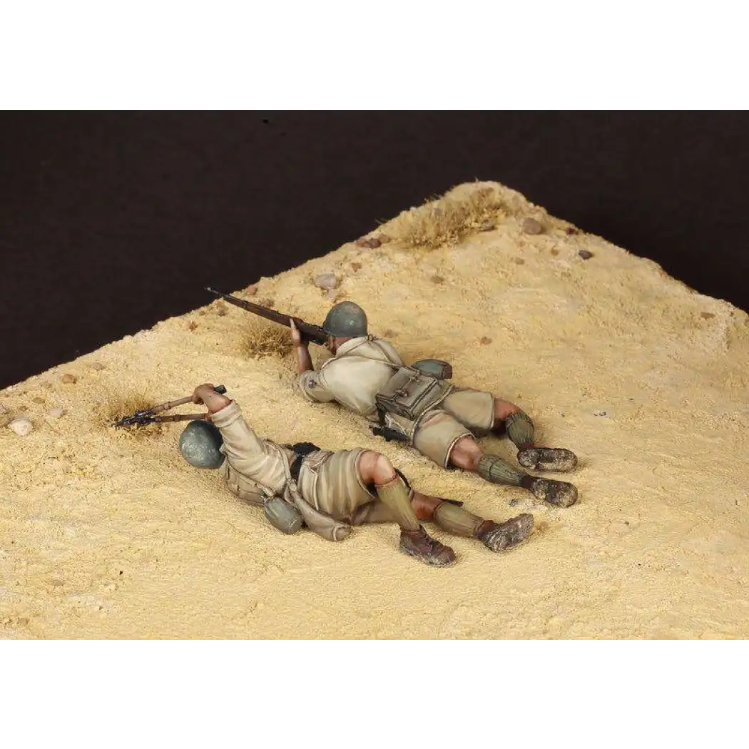 1/35 2pcs Resin Model Kit Italian Soldiers Infantry Defensive WW2 Unpainted - Model-Fan-Store