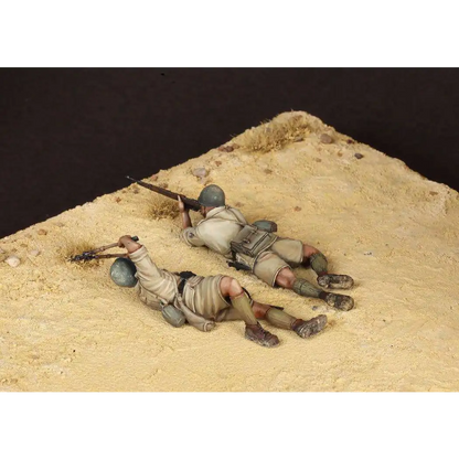 1/35 2pcs Resin Model Kit Italian Soldiers Infantry Defensive WW2 Unpainted - Model-Fan-Store