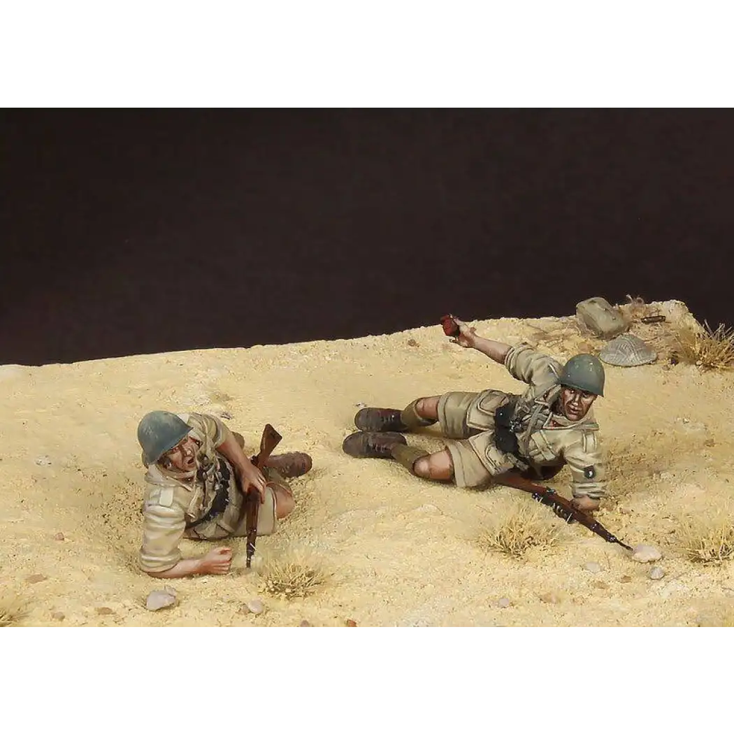 1/35 2pcs Resin Model Kit Italian Soldiers Infantry Defensive WW2 Unpainted - Model-Fan-Store