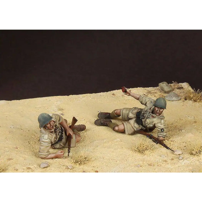 1/35 2pcs Resin Model Kit Italian Soldiers Infantry Defensive WW2 Unpainted - Model-Fan-Store