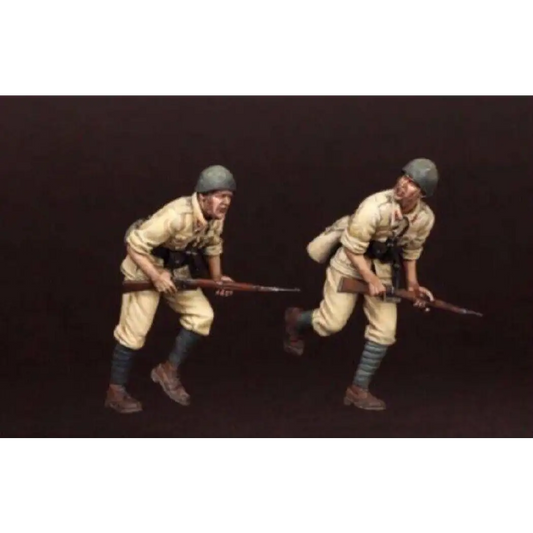 1/35 2pcs Resin Model Kit Italian Soldiers Infantry North Africa WW2 Unpainted - Model-Fan-Store