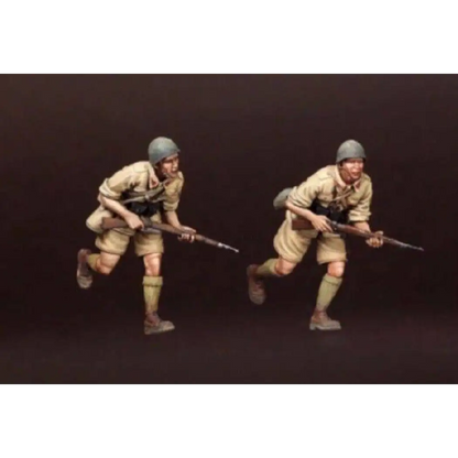 1/35 2pcs Resin Model Kit Italian Soldiers Infantry North Africa WW2 Unpainted - Model-Fan-Store