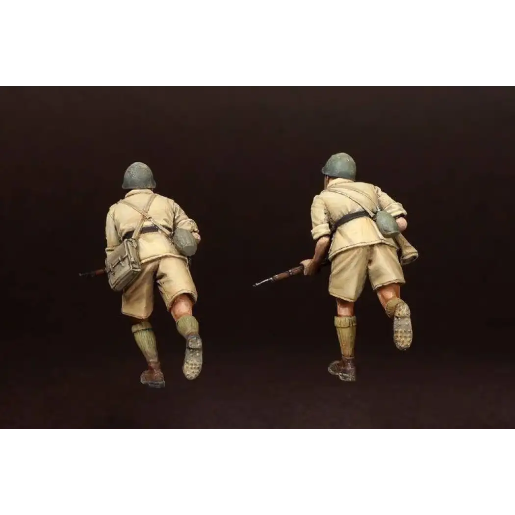 1/35 2pcs Resin Model Kit Italian Soldiers Infantry North Africa WW2 Unpainted - Model-Fan-Store