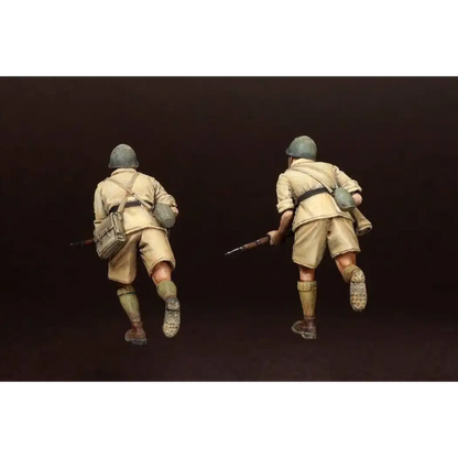 1/35 2pcs Resin Model Kit Italian Soldiers Infantry North Africa WW2 Unpainted - Model-Fan-Store