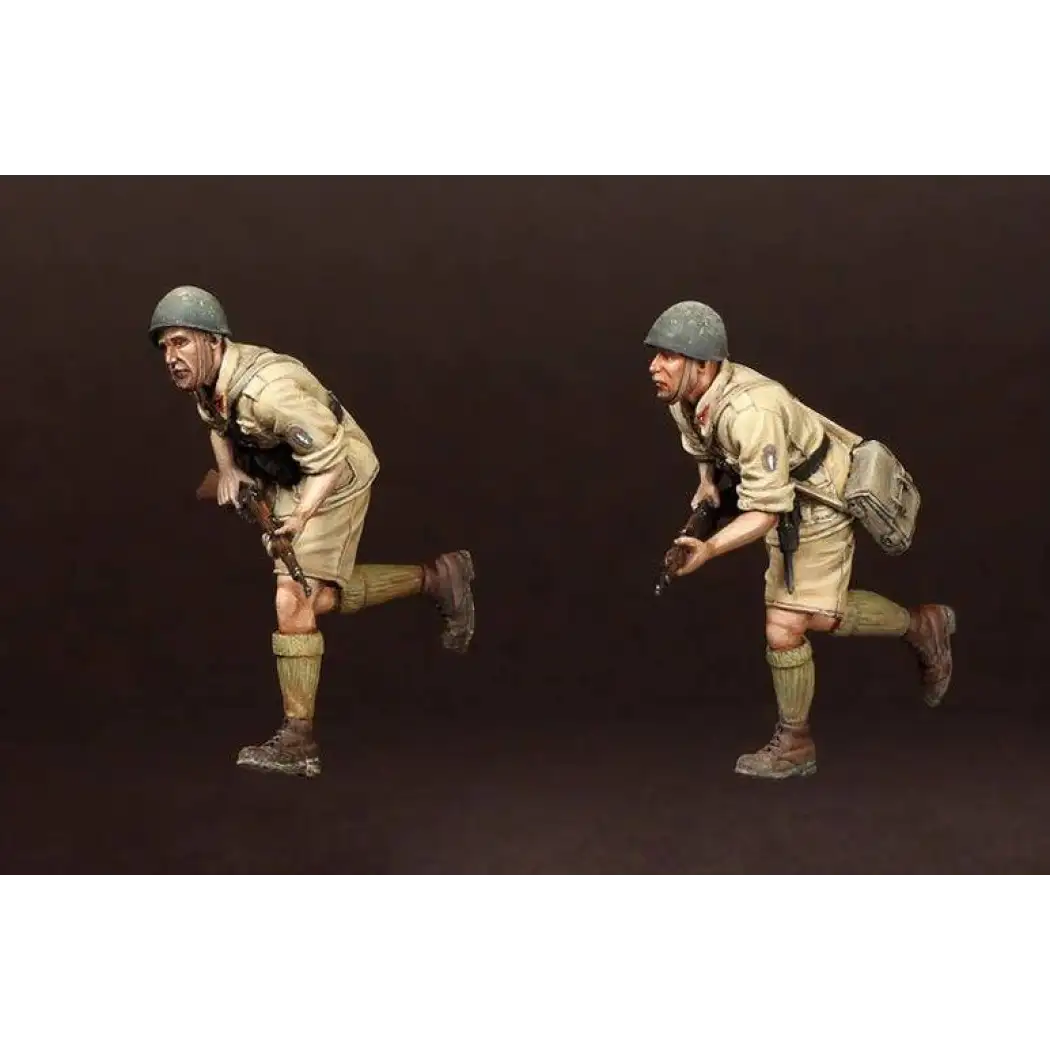 1/35 2pcs Resin Model Kit Italian Soldiers Infantry North Africa WW2 Unpainted - Model-Fan-Store