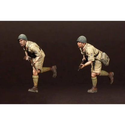 1/35 2pcs Resin Model Kit Italian Soldiers Infantry North Africa WW2 Unpainted - Model-Fan-Store