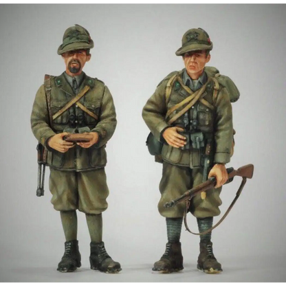 1/35 2pcs Resin Model Kit Italian Soldiers Infantry WW2 Unpainted - Model-Fan-Store