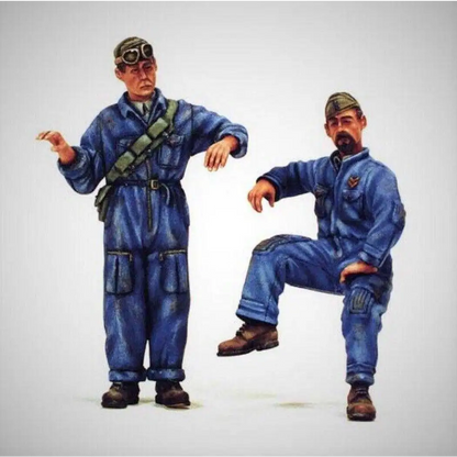 1/35 2pcs Resin Model Kit Italian Soldiers Tank Crew WW2 Unpainted - Model-Fan-Store