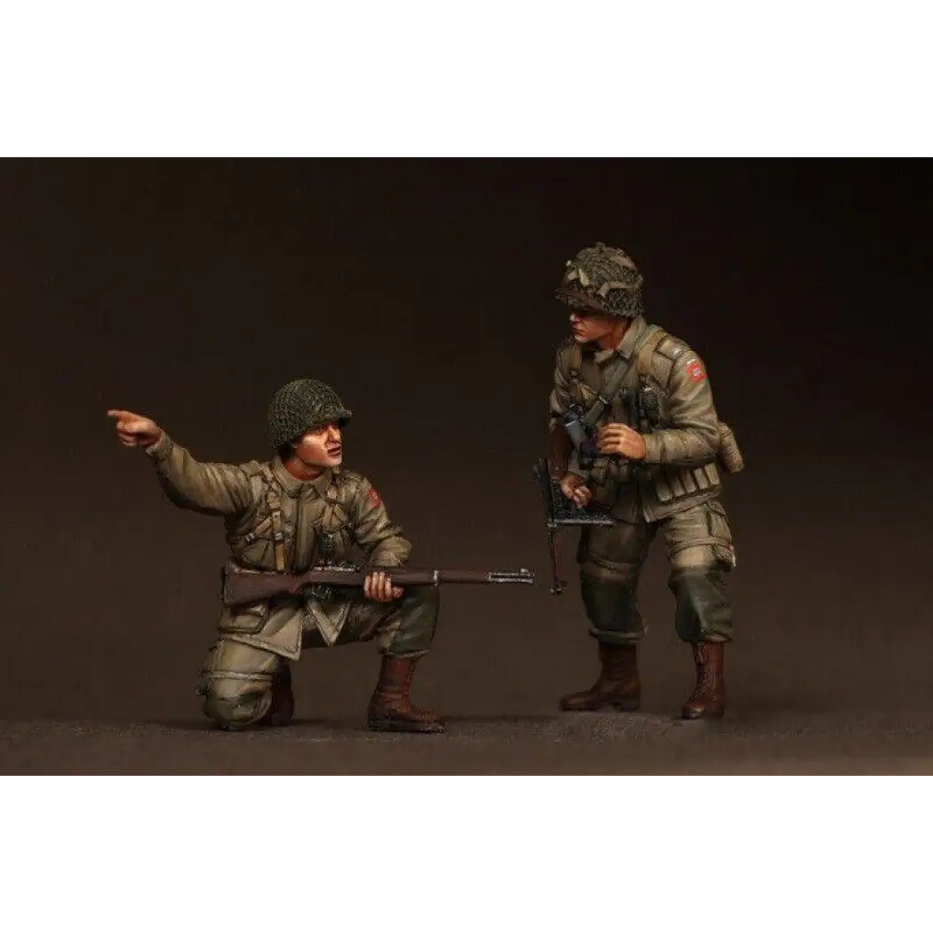 1/35 2pcs Resin Model Kit Soldiers US Army Airborne Division WW2 Unpainted - Model-Fan-Store
