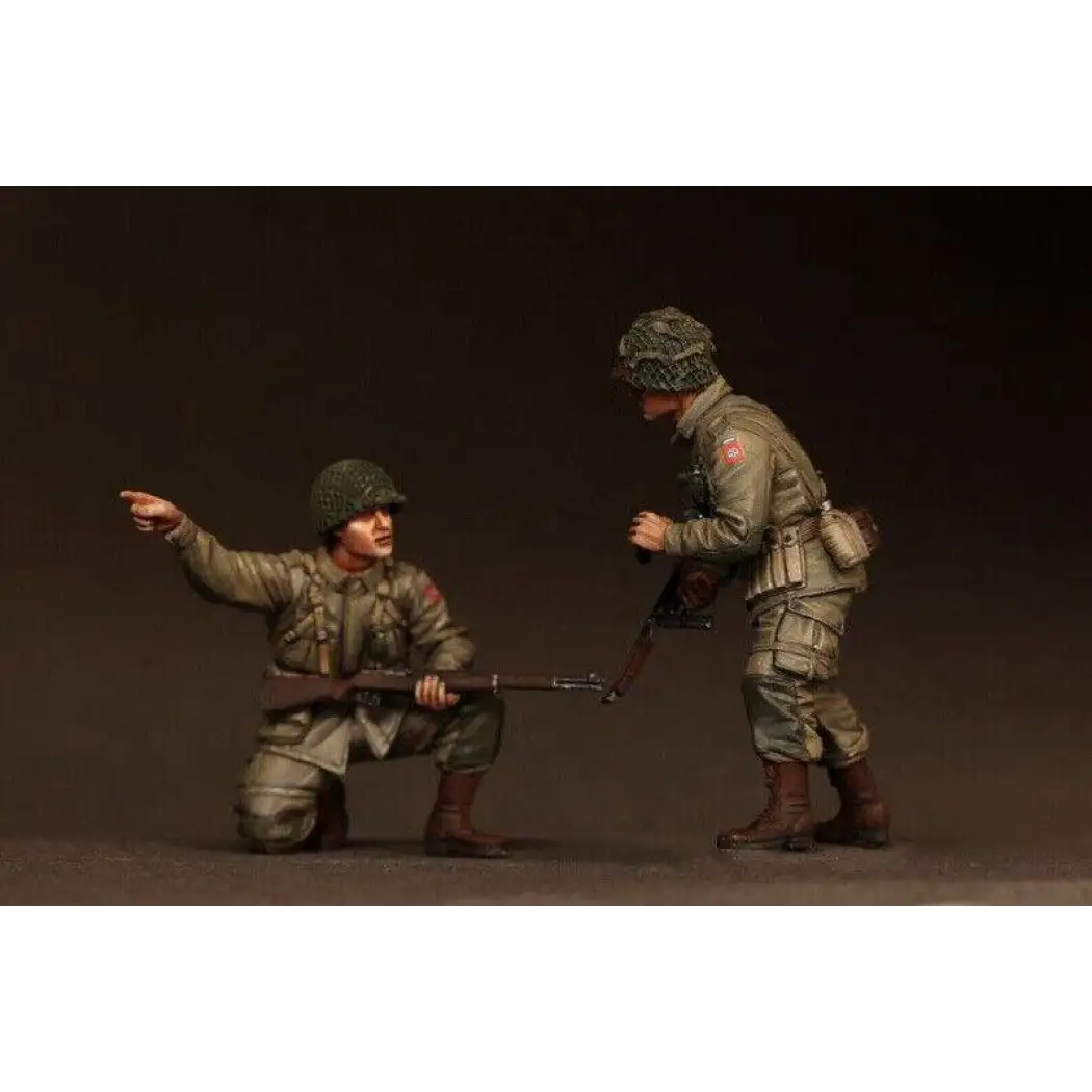 1/35 2pcs Resin Model Kit Soldiers US Army Airborne Division WW2 Unpainted - Model-Fan-Store