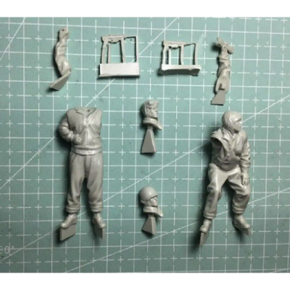 1/35 2pcs Resin Model Kit US Army Tank Crew WW2 Unpainted - Model-Fan-Store