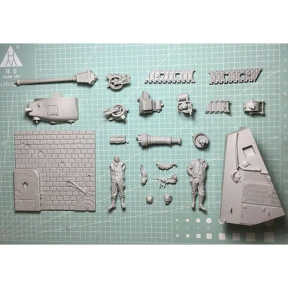 1/35 2pcs Resin Model Kit US Tank Crew with base WW2 Unpainted - Model-Fan-Store