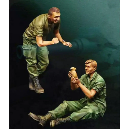 1/35 2pcs Resin Model Kit Vietnam War US Army Soldiers Unpainted - Model-Fan-Store