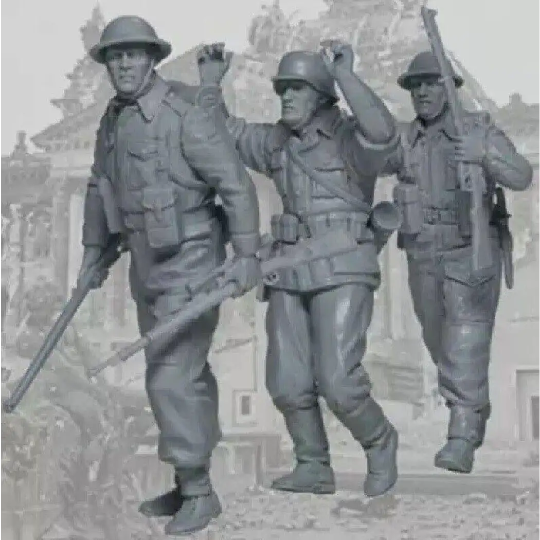 1/35 3pcs Resin Model Kit British Soldier & German Captured WW2 Unpainted - Model-Fan-Store