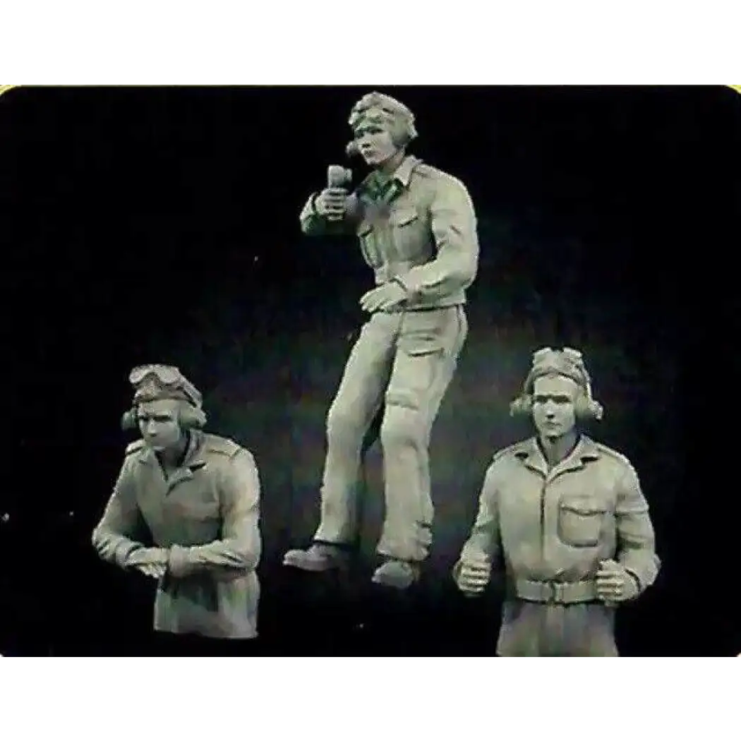 1/35 3pcs Resin Model Kit British Soldiers Tank Crew WW2 Unpainted - Model-Fan-Store